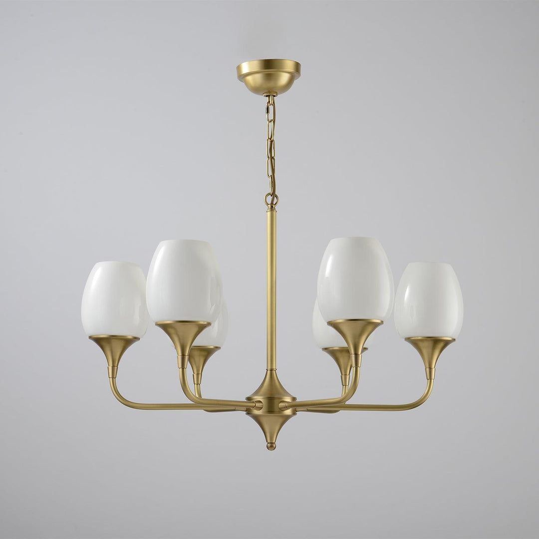 Gleam lampadario elegante in ottone