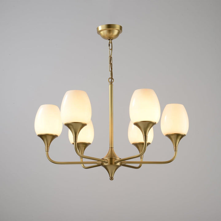 Gleam lampadario elegante in ottone