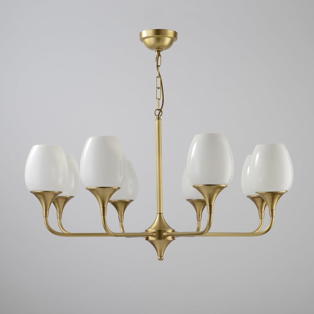 Gleam lampadario elegante in ottone