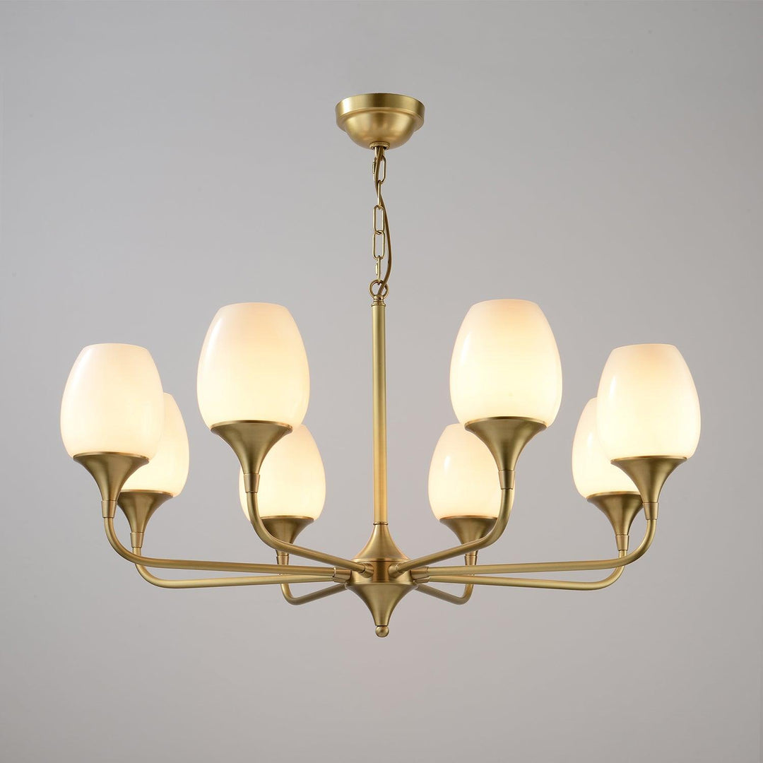 Gleam lampadario elegante in ottone