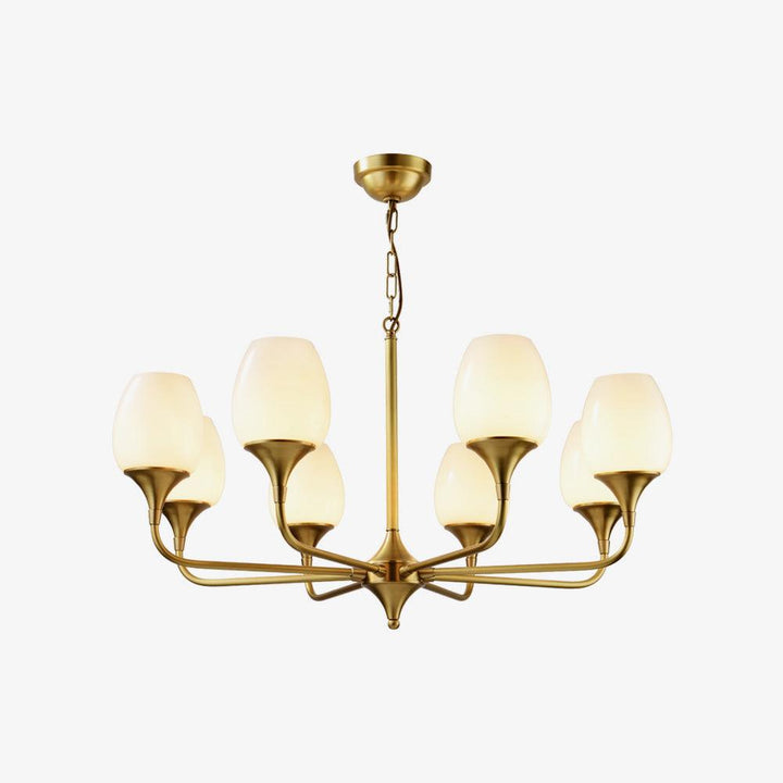 Gleam lampadario elegante in ottone