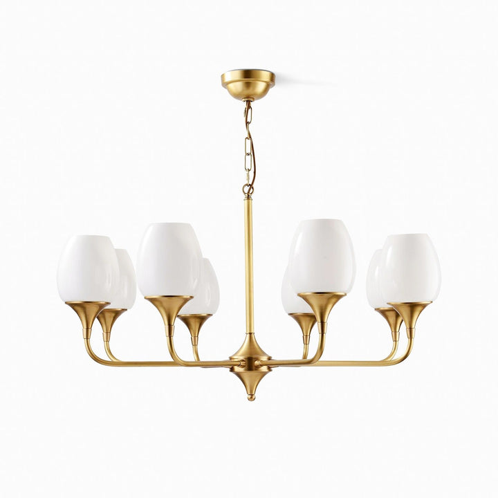 Gleam lampadario elegante in ottone