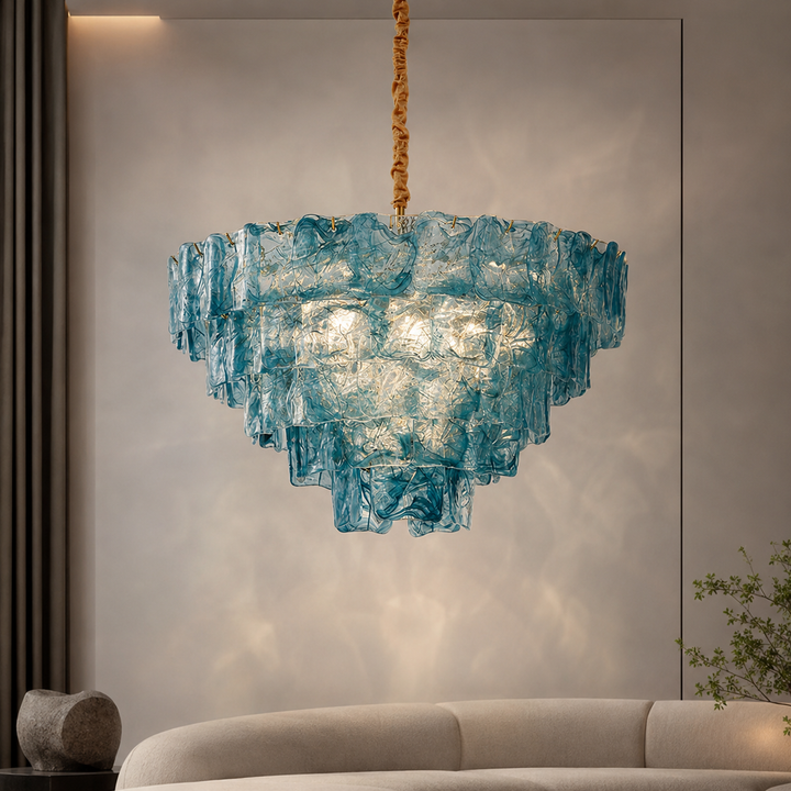 Ambelia lampadario a Livelli in vetro