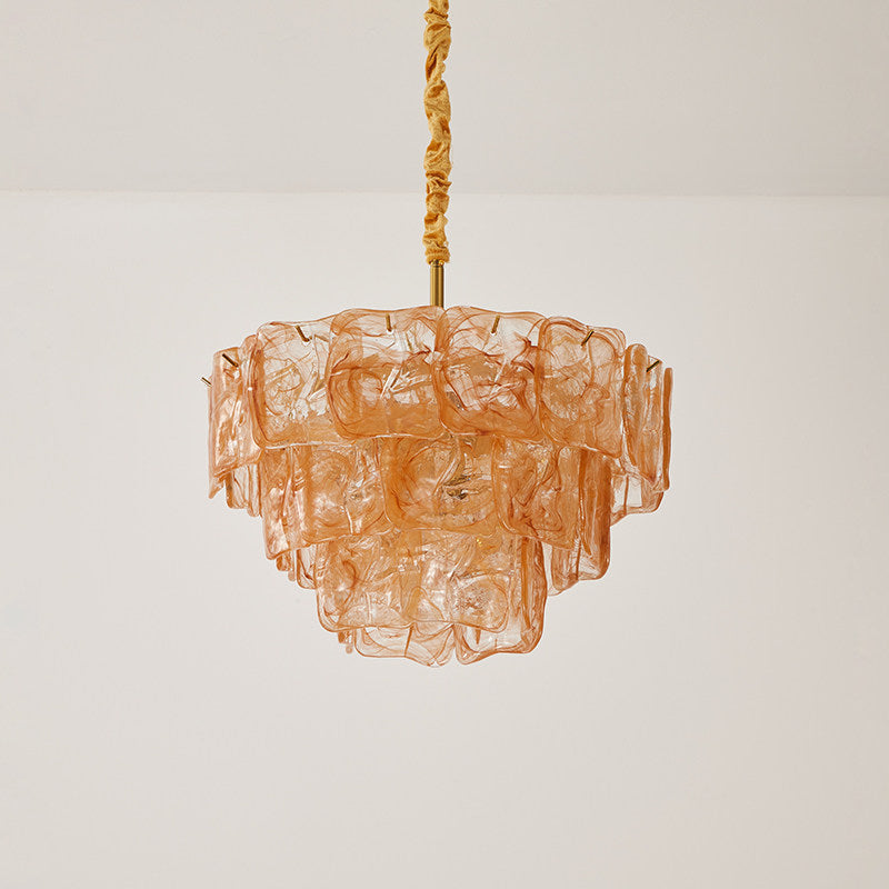 Ambelia lampadario a Livelli in vetro