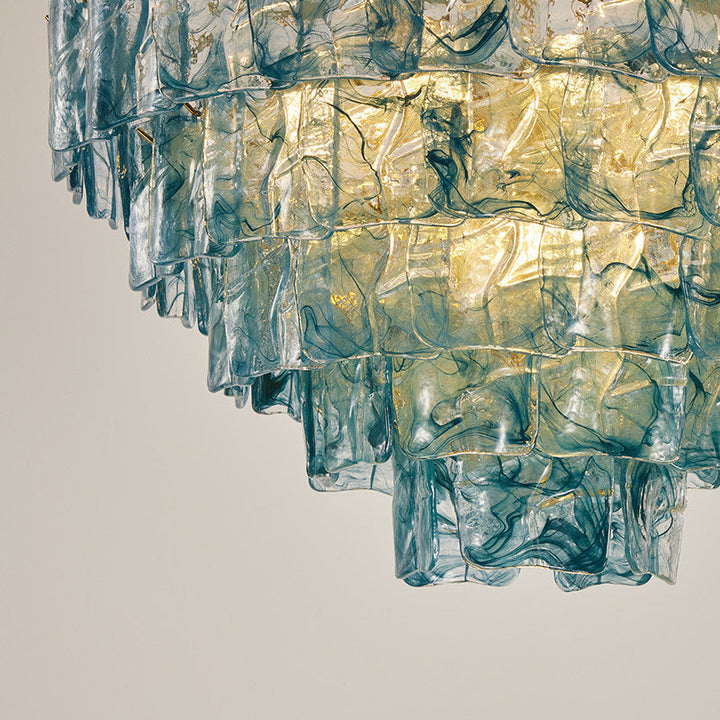 Ambelia lampadario a Livelli in vetro