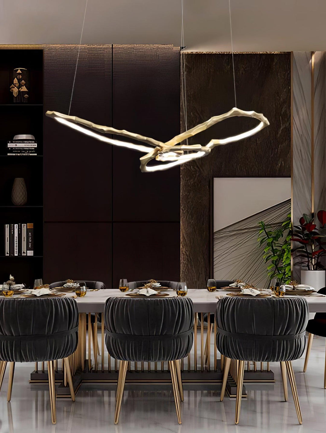 Aballs Cloud Rings Series lampadario ottone