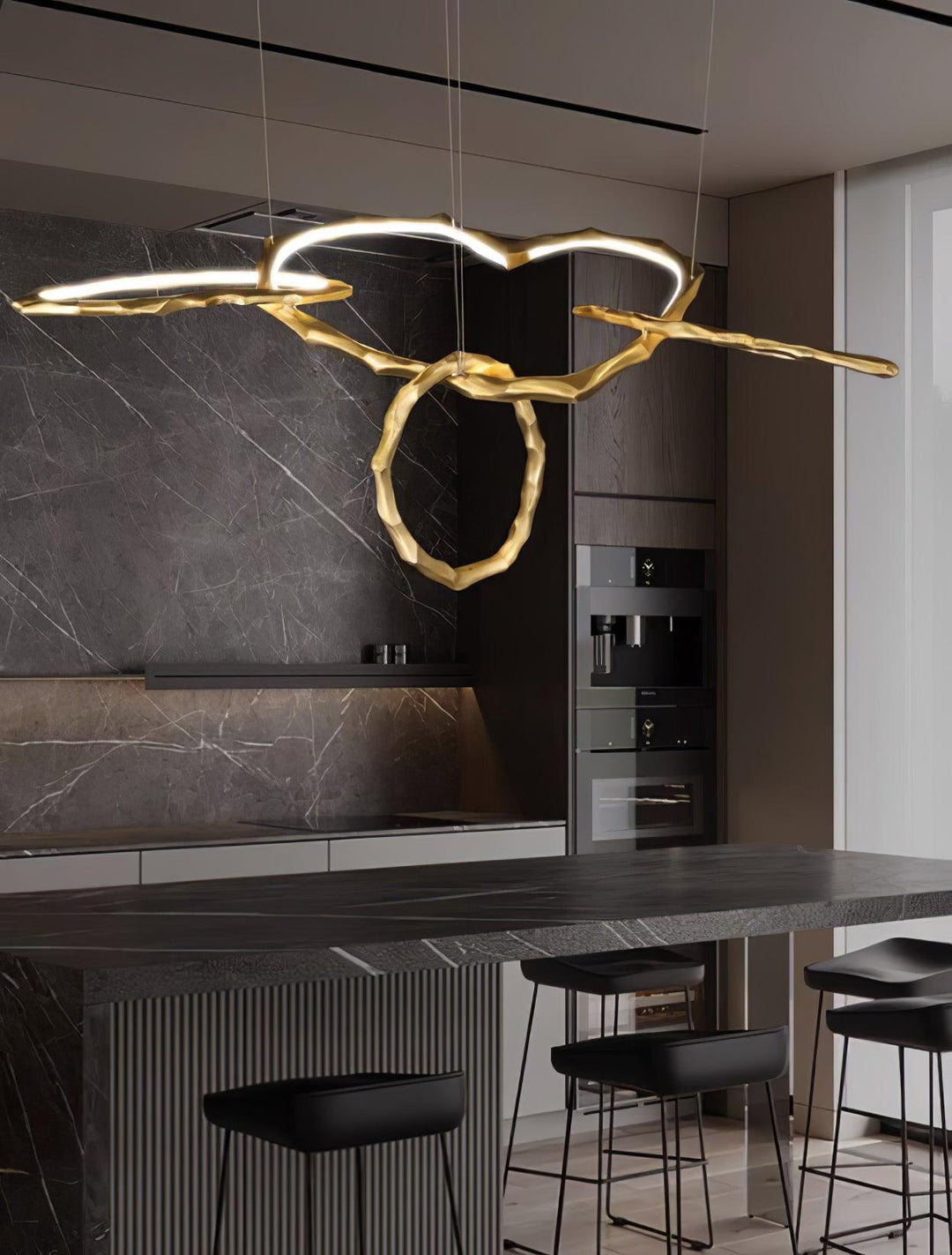 Aballs Cloud Rings Series lampadario ottone