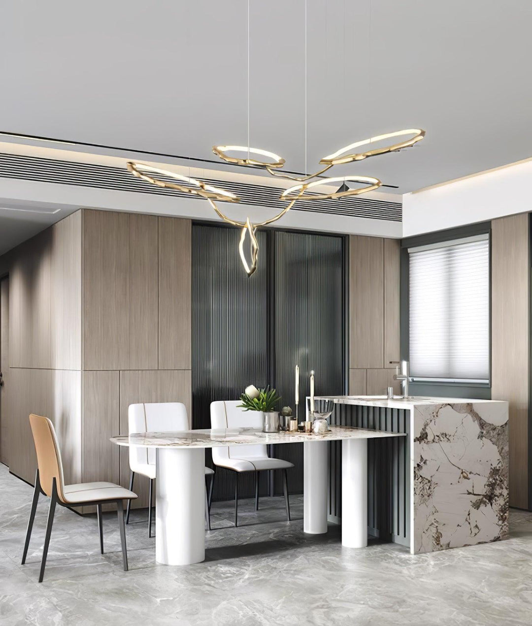 Aballs Cloud Rings Series lampadario ottone
