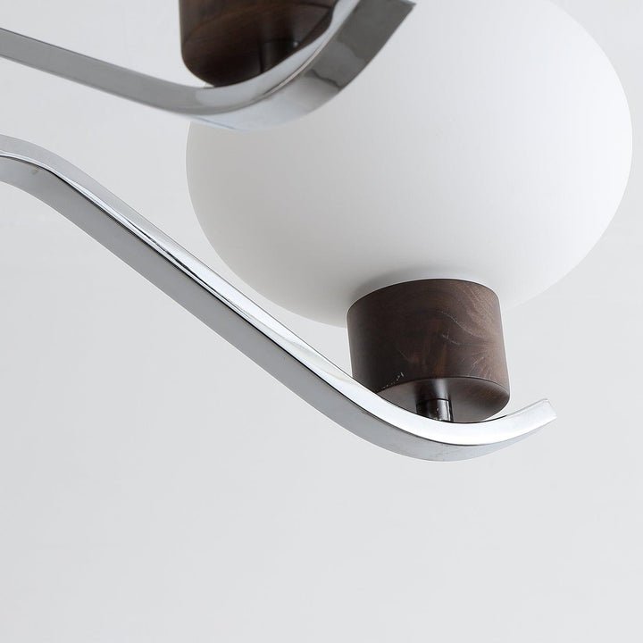 Elvinine lampadario Finitura cromo Noce elegante