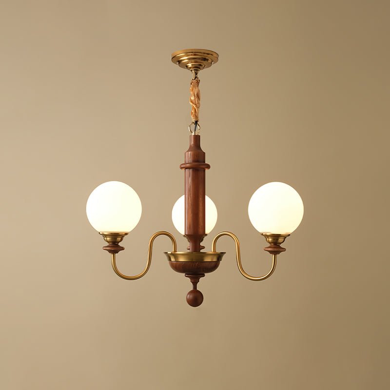 Celoira lampadario vintage in ottone e vetro