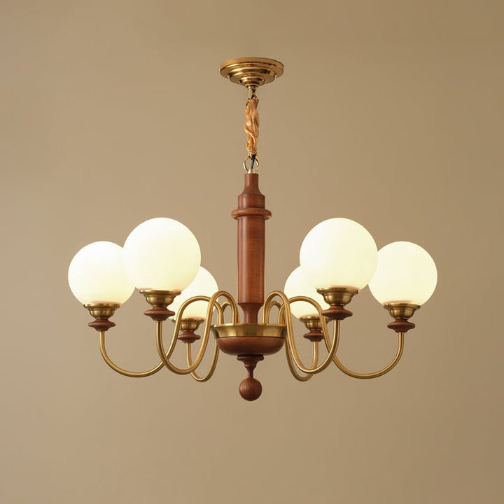 Celoira lampadario vintage in ottone e vetro