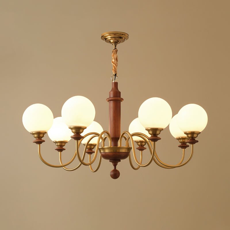 Celoira lampadario vintage in ottone e vetro