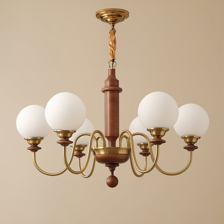 Celoira lampadario vintage in ottone e vetro