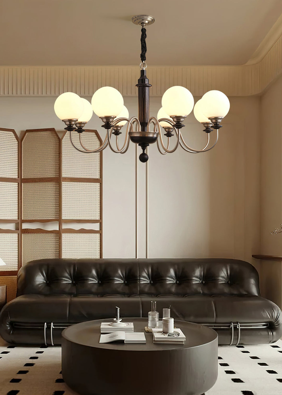 Celoira lampadario vintage in ottone e vetro