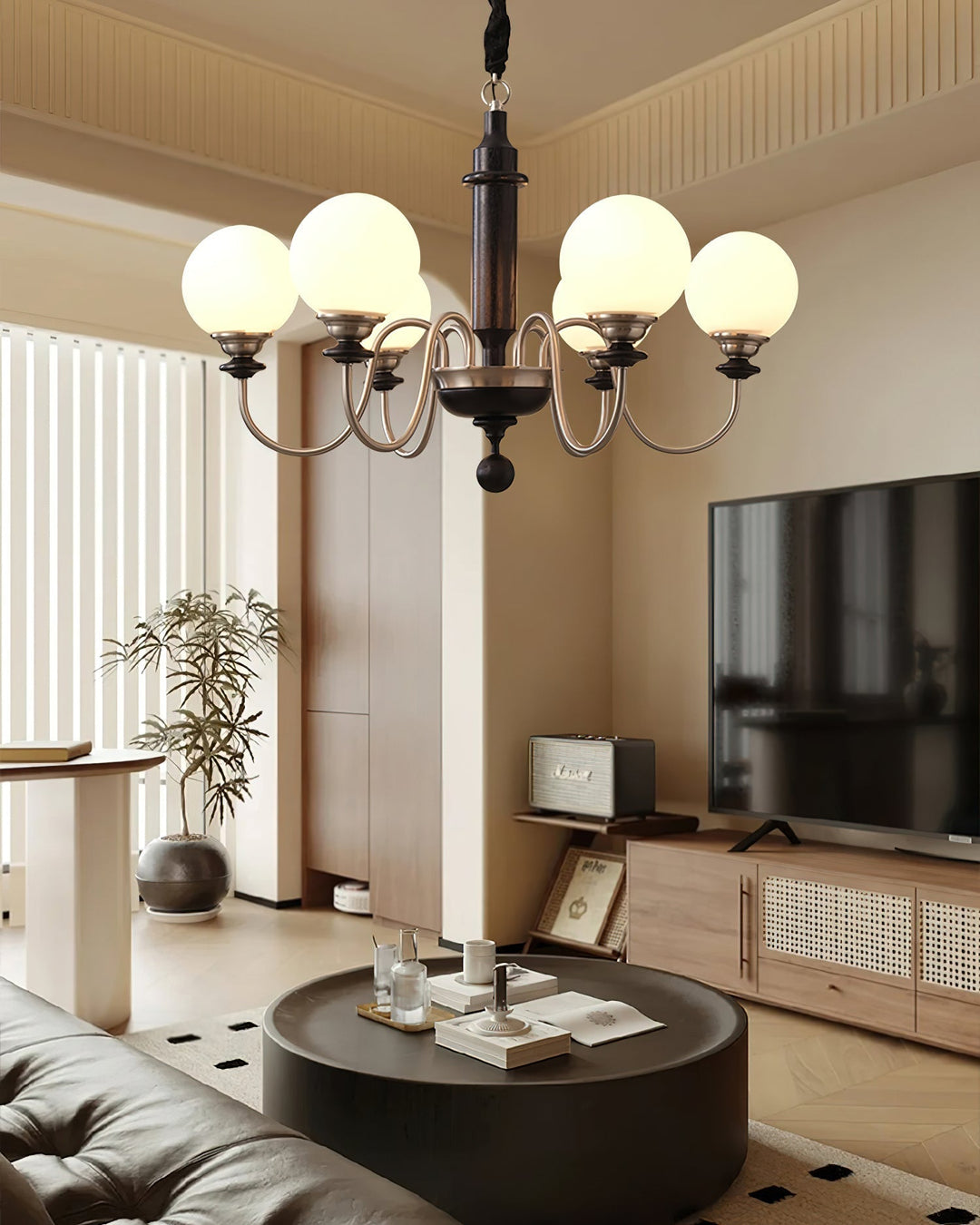 Celoira lampadario vintage in ottone e vetro