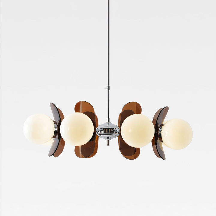 Prism Creativity Sputnik Orange Glass Acrylic Chandelier - Lamp Copper