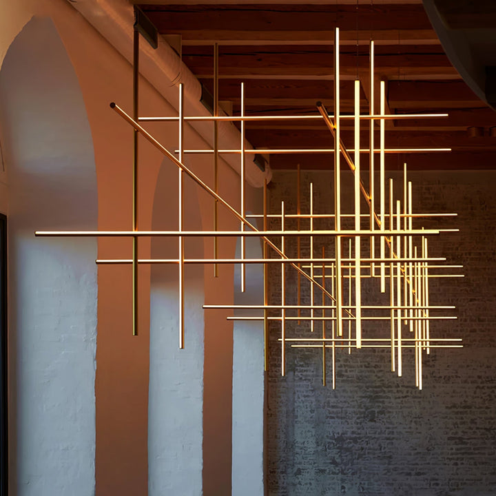 Renorelle lampadario lineare Crossbeam