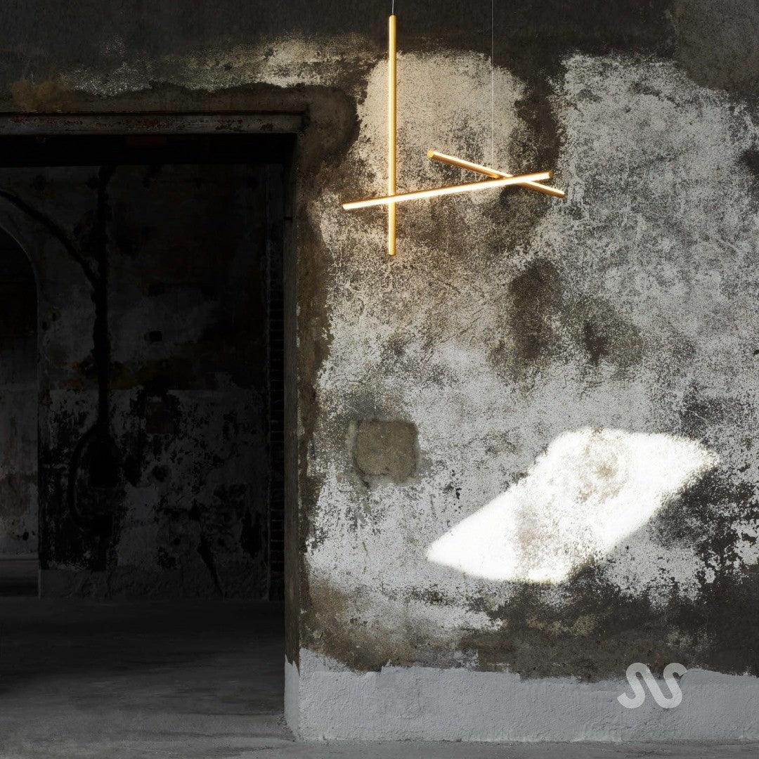 Renorelle lampadario lineare Crossbeam