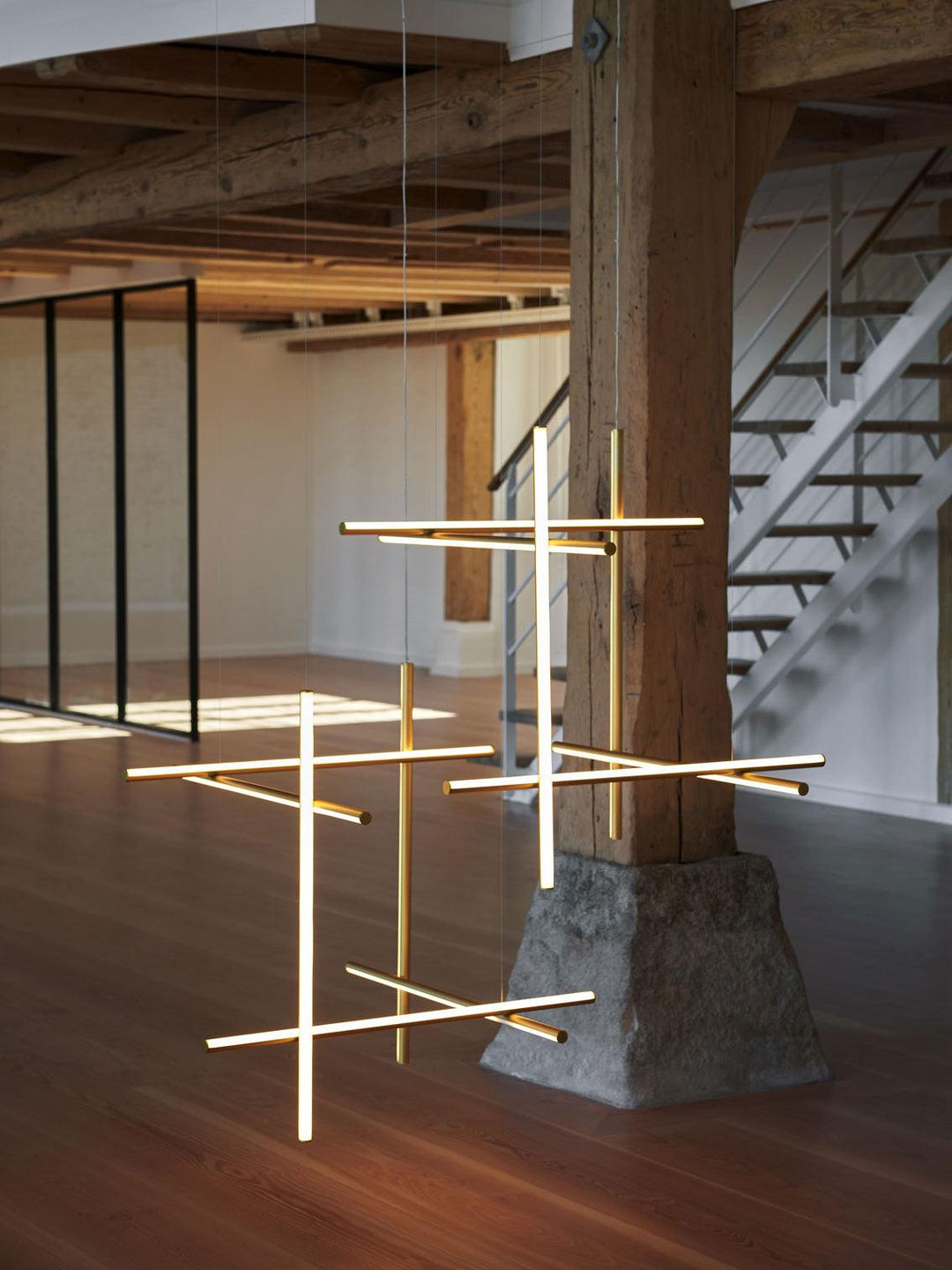 Renorelle lampadario lineare Crossbeam