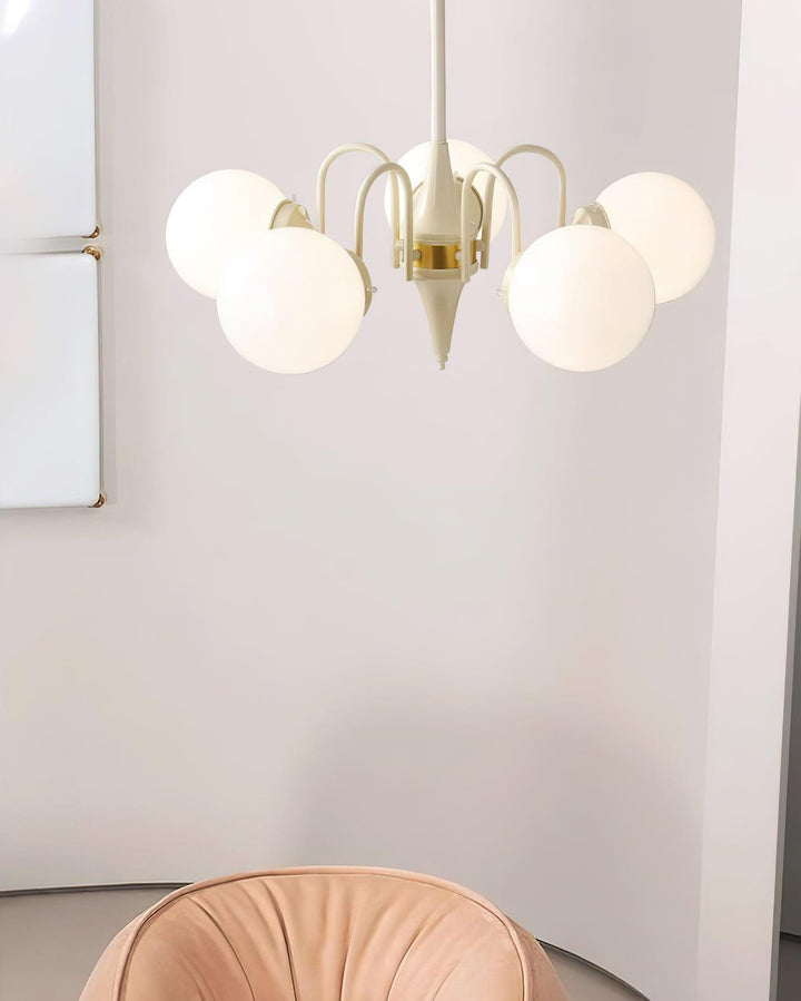 Elauian lampadario sfera Crema moderno