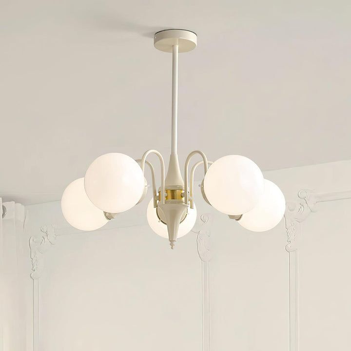 Elauian lampadario sfera Crema moderno