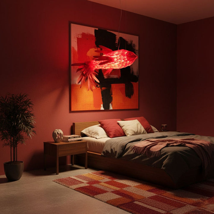 Aureline Crimson Swirl Koi lampadario