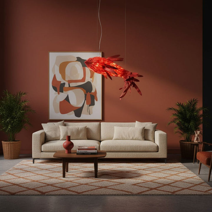 Aureline Crimson Swirl Koi lampadario
