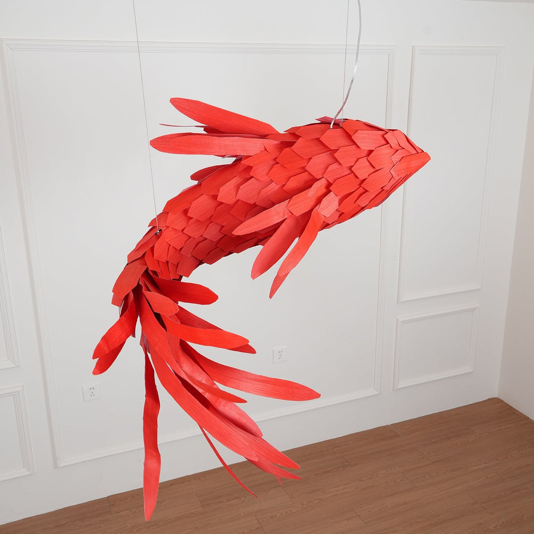 Aureline Crimson Swirl Koi lampadario