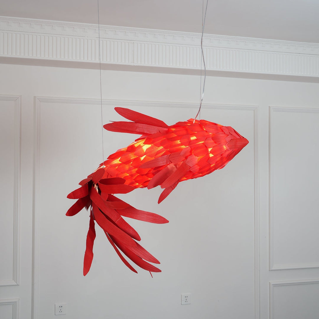 Aureline Crimson Swirl Koi lampadario