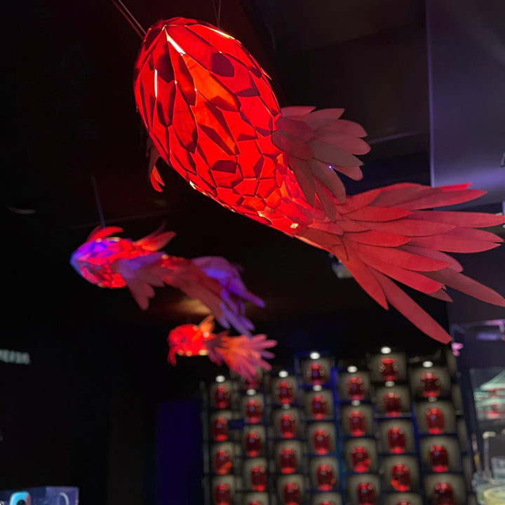 Aureline Crimson Swirl Koi lampadario