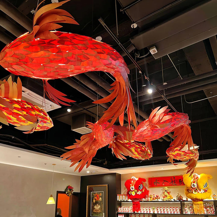 Aureline Crimson Swirl Koi lampadario
