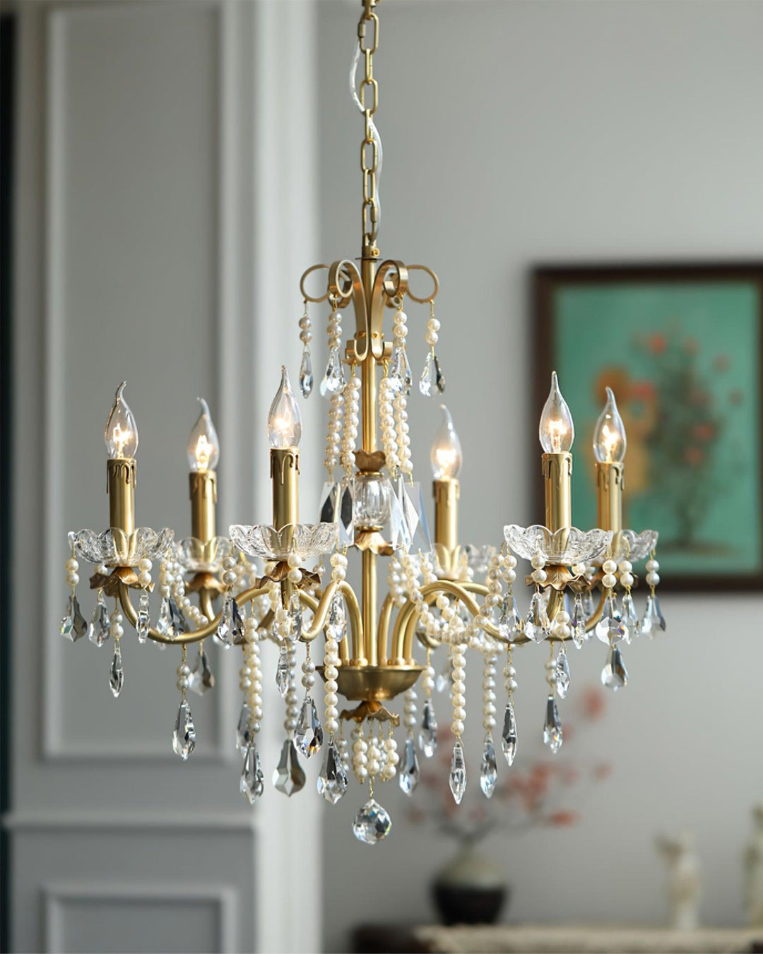 Elyeriel lampadario Cristallo Perla