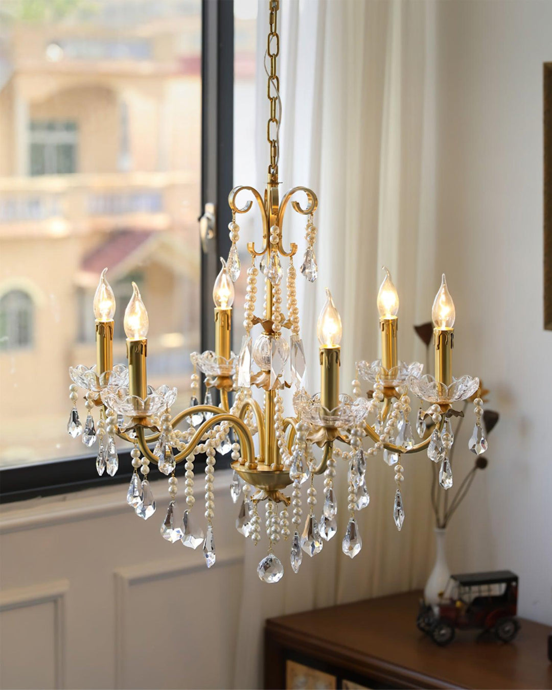 Elyeriel lampadario Cristallo Perla
