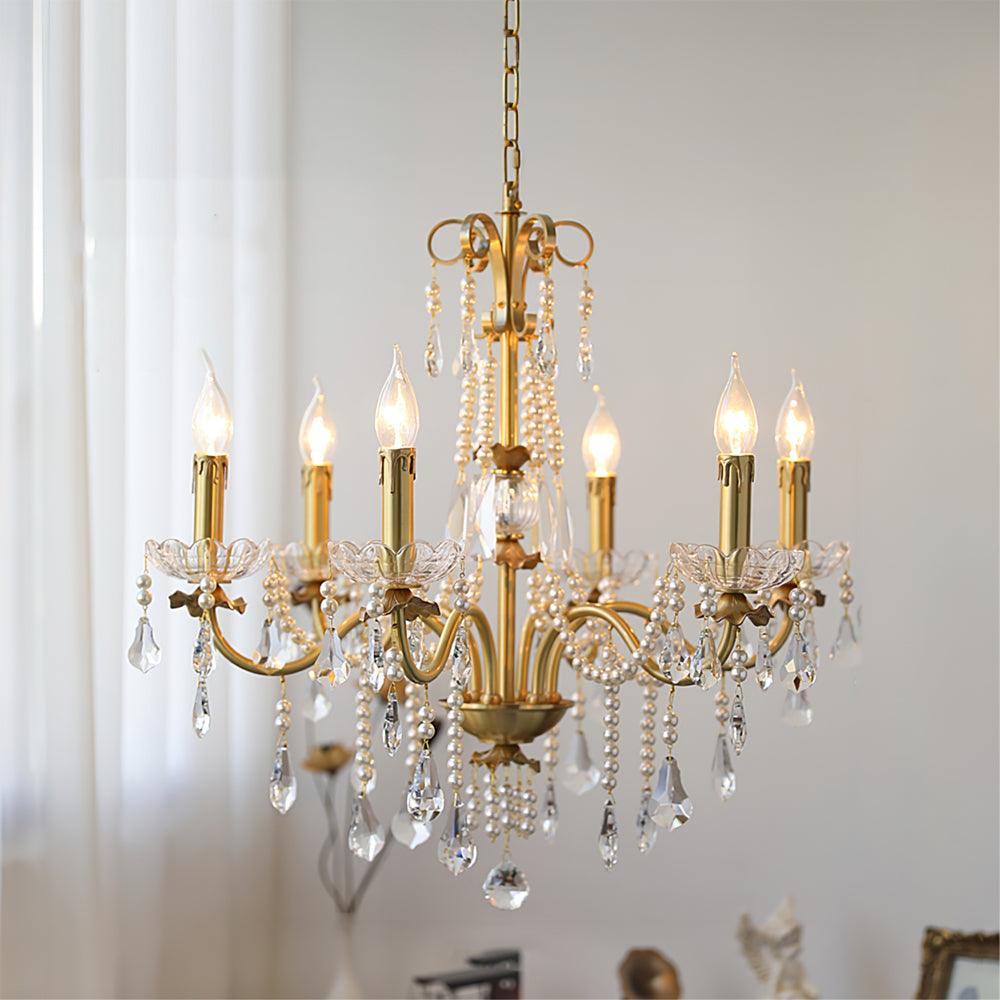 Elyeriel lampadario Cristallo Perla