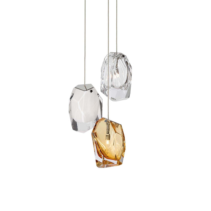 Crag Crystal Rock grappolo lampada a sospensione