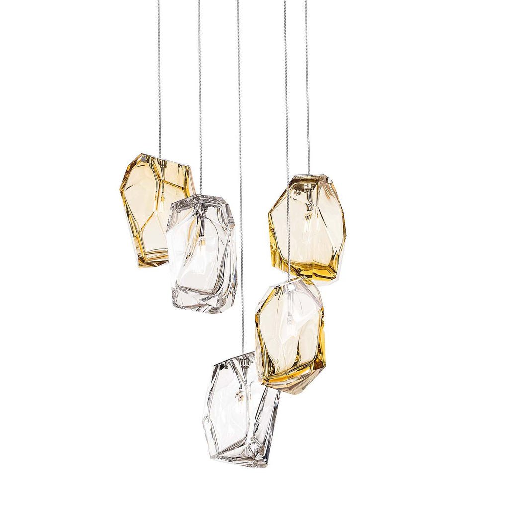 Crag Crystal Rock grappolo lampada a sospensione