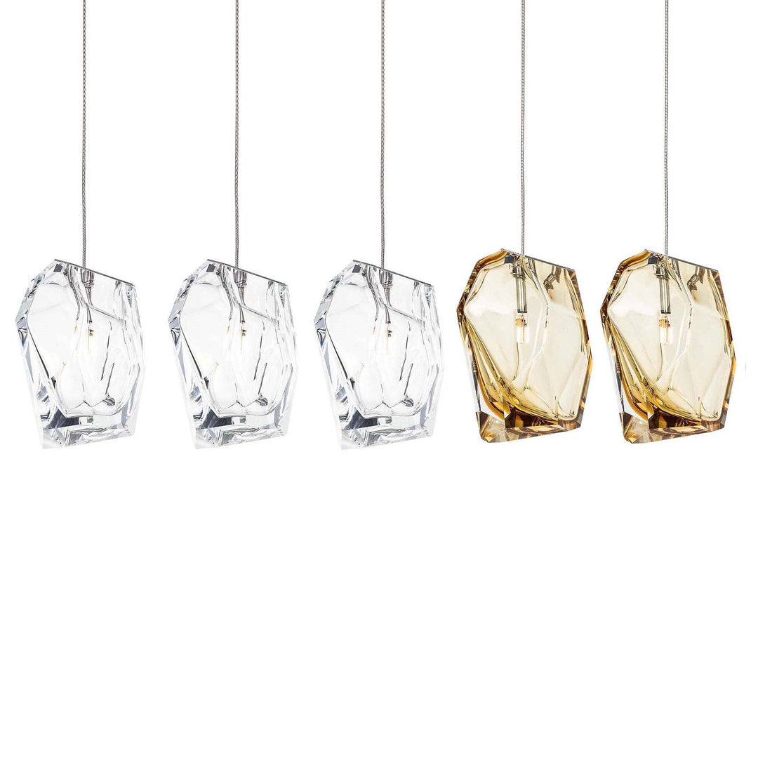 Crag Crystal Rock grappolo lampada a sospensione