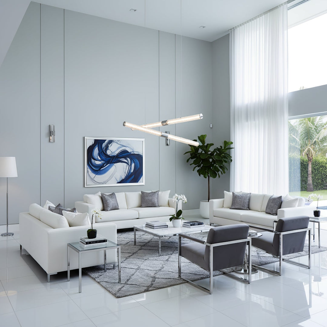 Luxelielle lampada a sospensione lineare Crystal Stream
