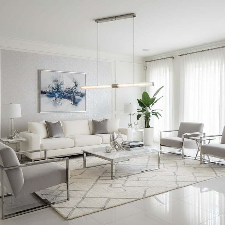 Luxelielle lampada a sospensione lineare Crystal Stream