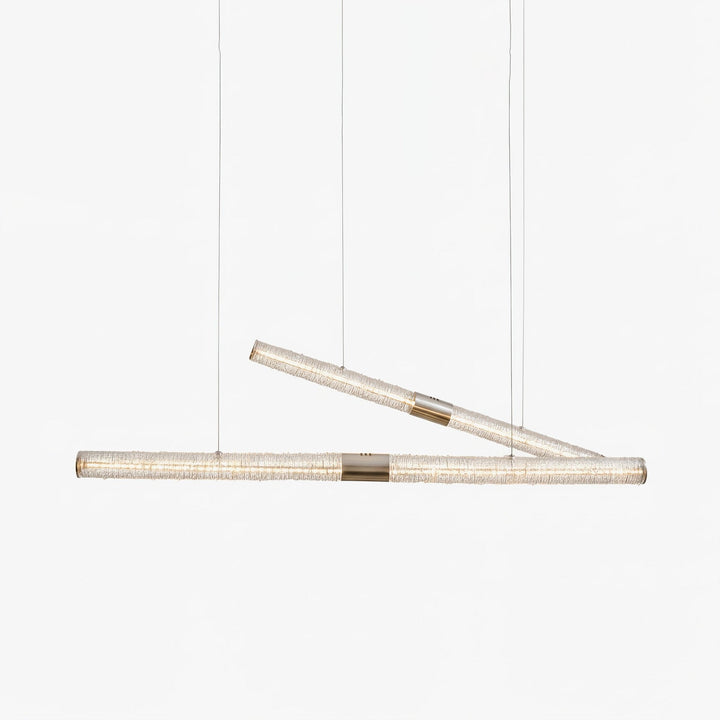 Luxelielle lampada a sospensione lineare Crystal Stream