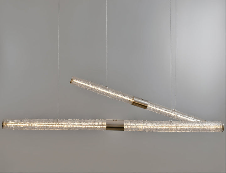 Luxelielle lampada a sospensione lineare Crystal Stream