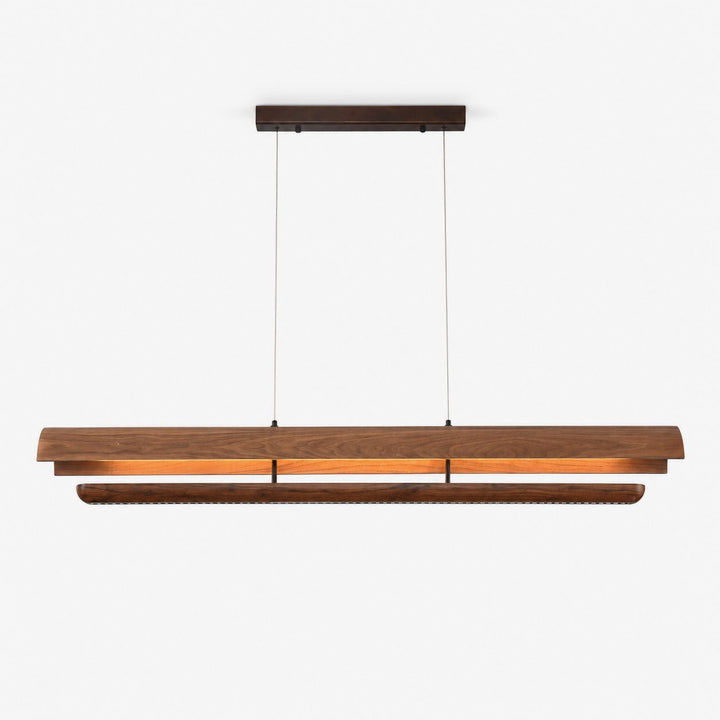 Curved lampada a sospensione in legno lineare