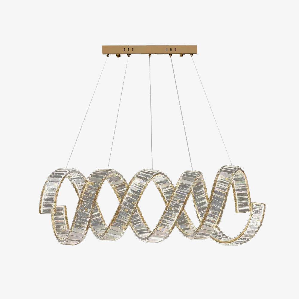 Luxielle lampadario Curvo LED Cristallo Lussuoso