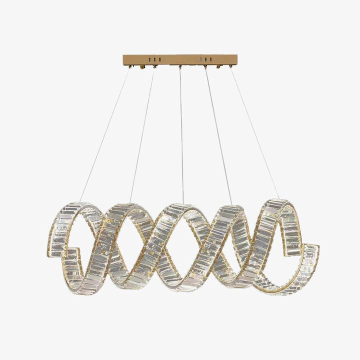 Luxielle lampadario Curvo LED Cristallo Lussuoso