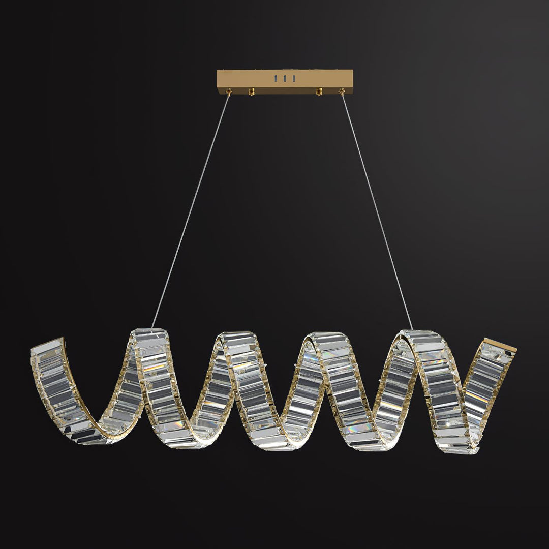 Luxielle lampadario Curvo LED Cristallo Lussuoso