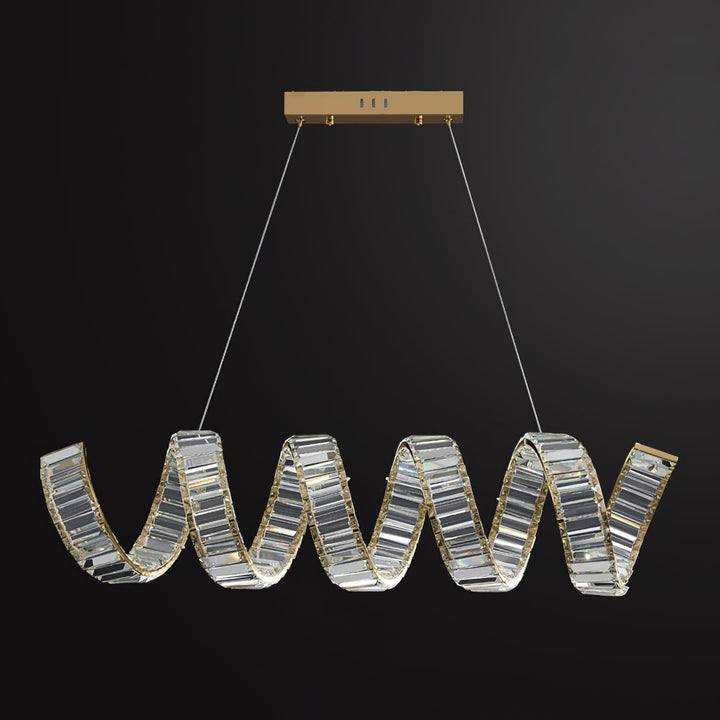 Luxielle lampadario Curvo LED Cristallo Lussuoso