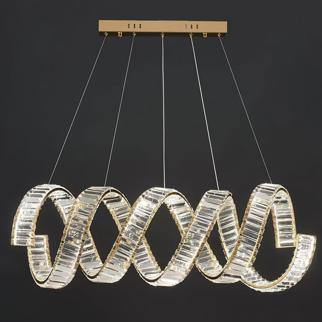 Luxielle lampadario Curvo LED Cristallo Lussuoso
