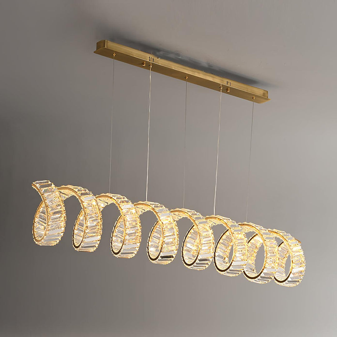 Luxielle lampadario Curvo LED Cristallo Lussuoso