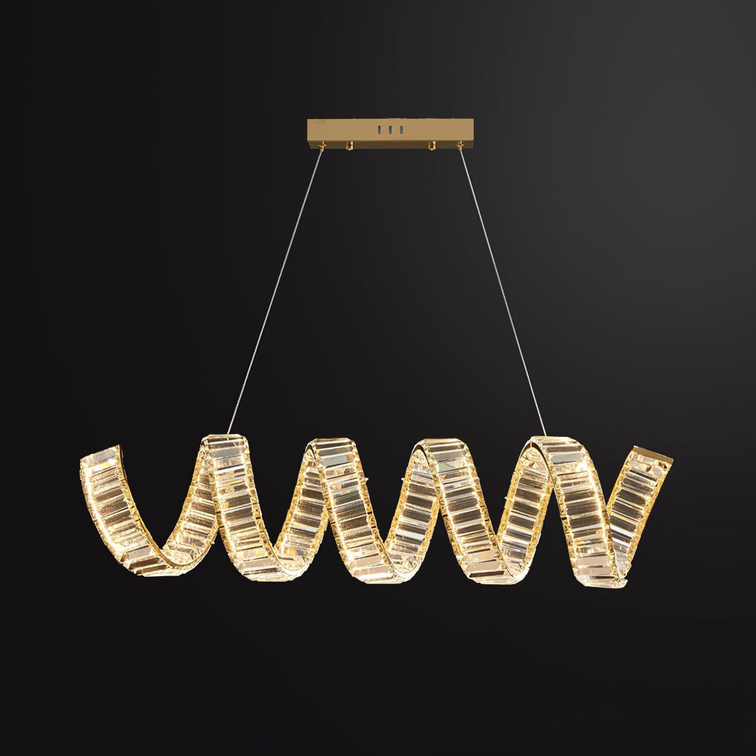 Luxielle lampadario Curvo LED Cristallo Lussuoso