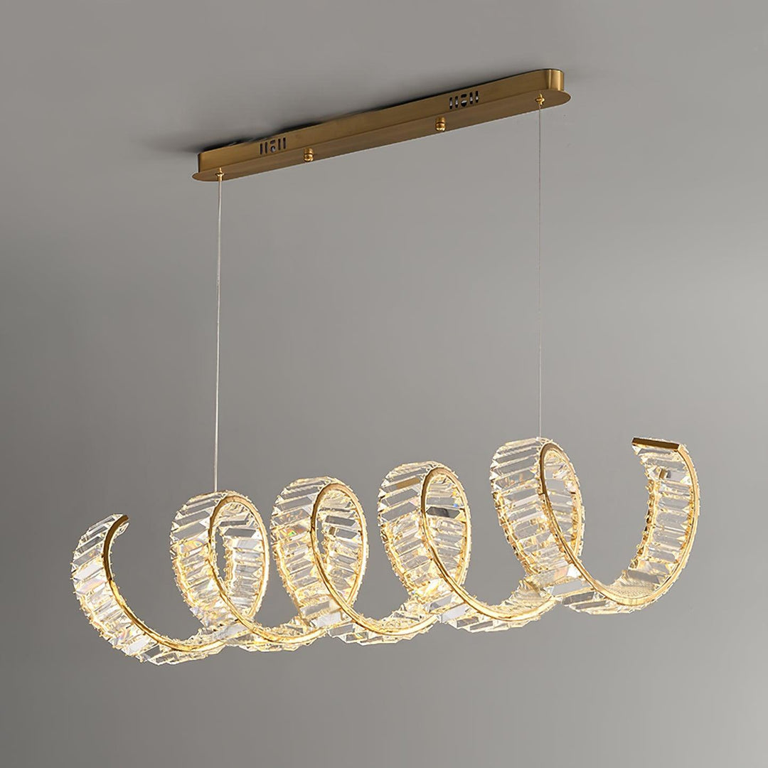 Luxielle lampadario Curvo LED Cristallo Lussuoso